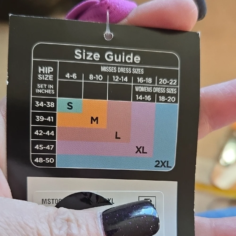 Maidenform Black and Pink Size Guide